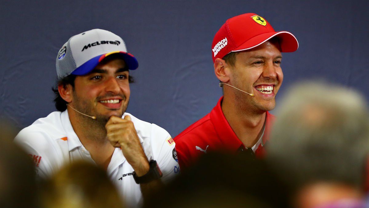 Sainz junto Vettel, pasado y futuro de Ferrari/Fuente @F1.