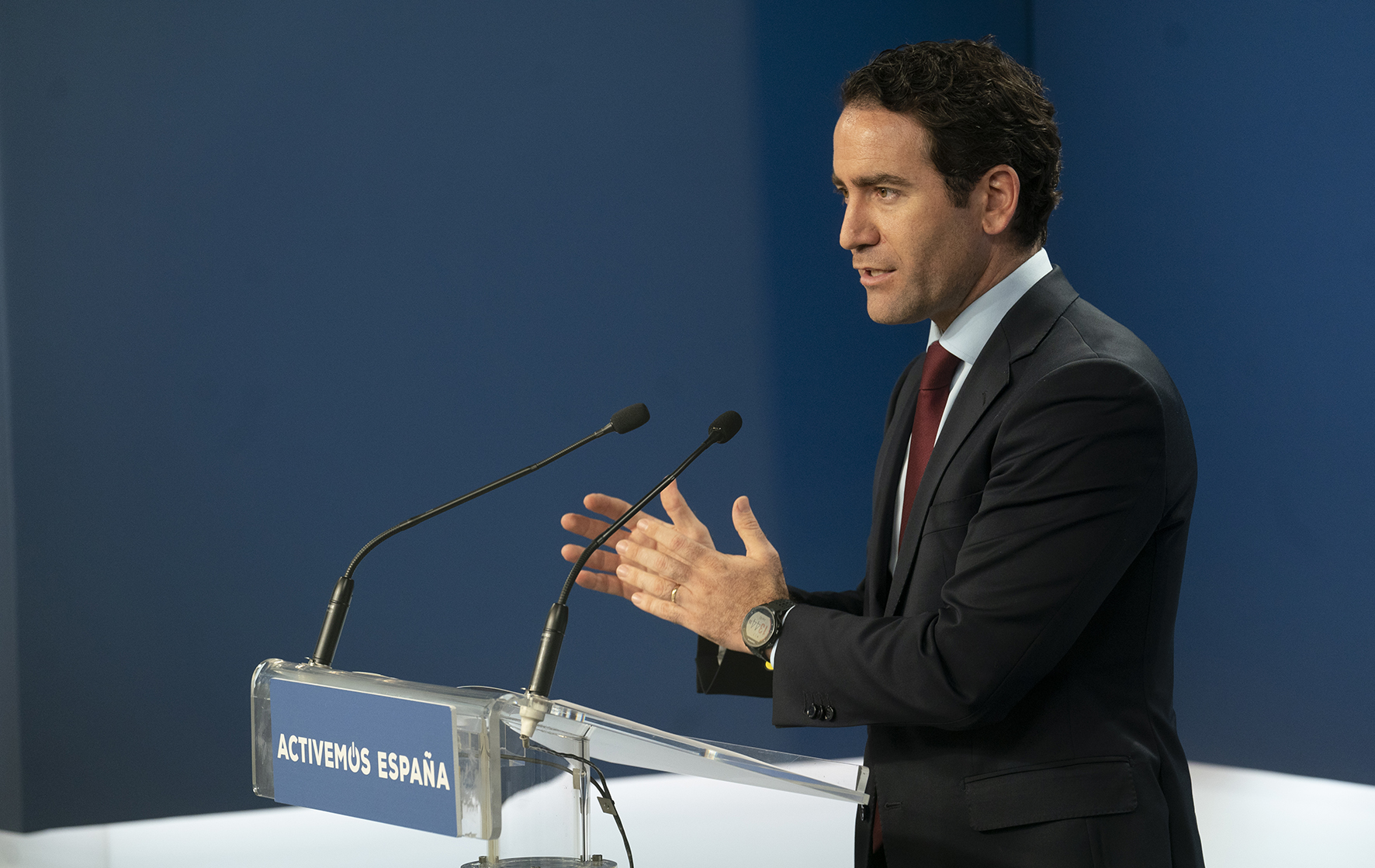Teodoro García Egea, secretario general del PP, en rueda de prensa