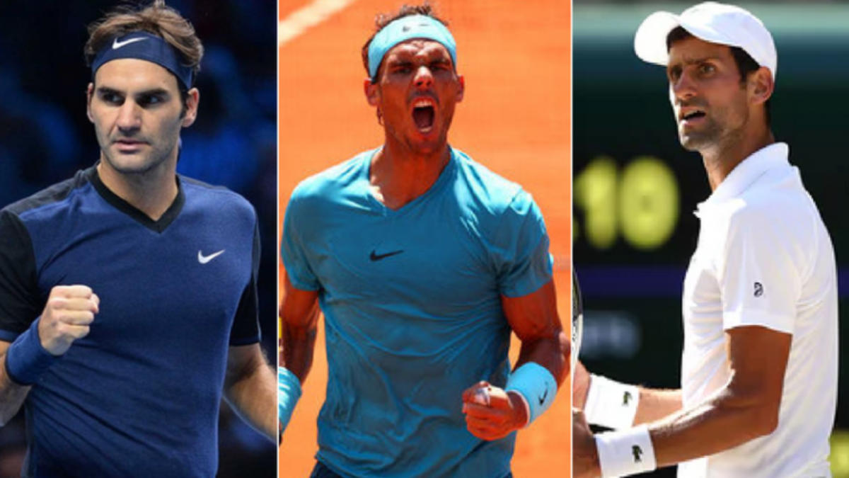 Roger Federer, Rafa Nadal y Novak Djokovic.