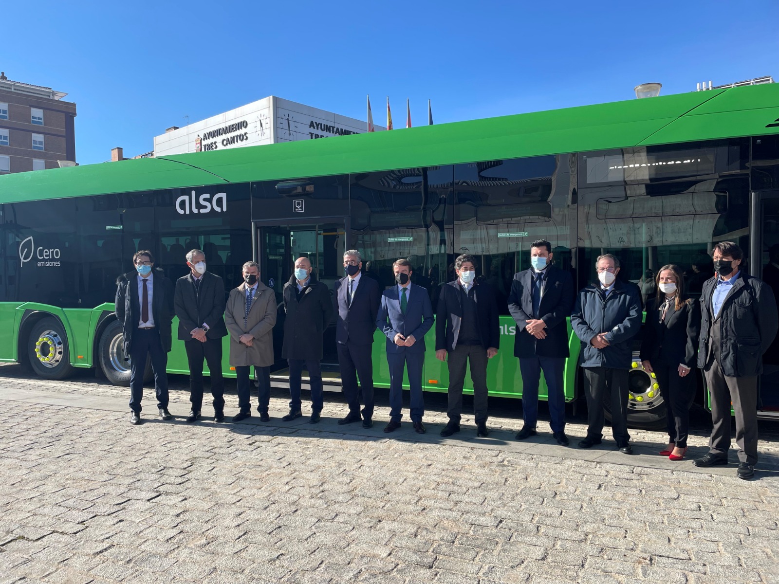 Inauguración del autobús completamente eléctrico Fuente: Qué!Madrid