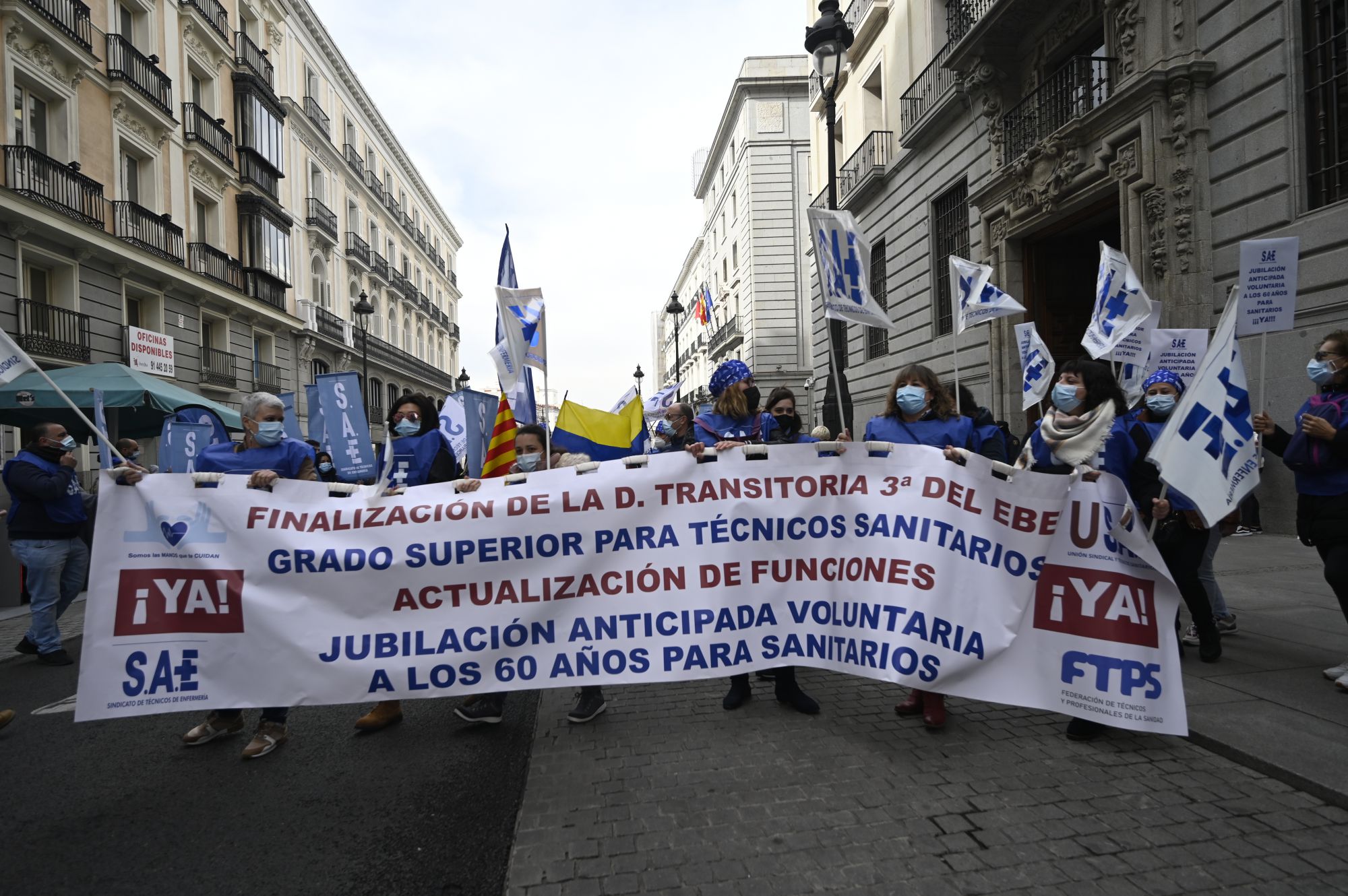 Técnicos sanitarios se manifiestan en Madrid Foto: Chema Barroso