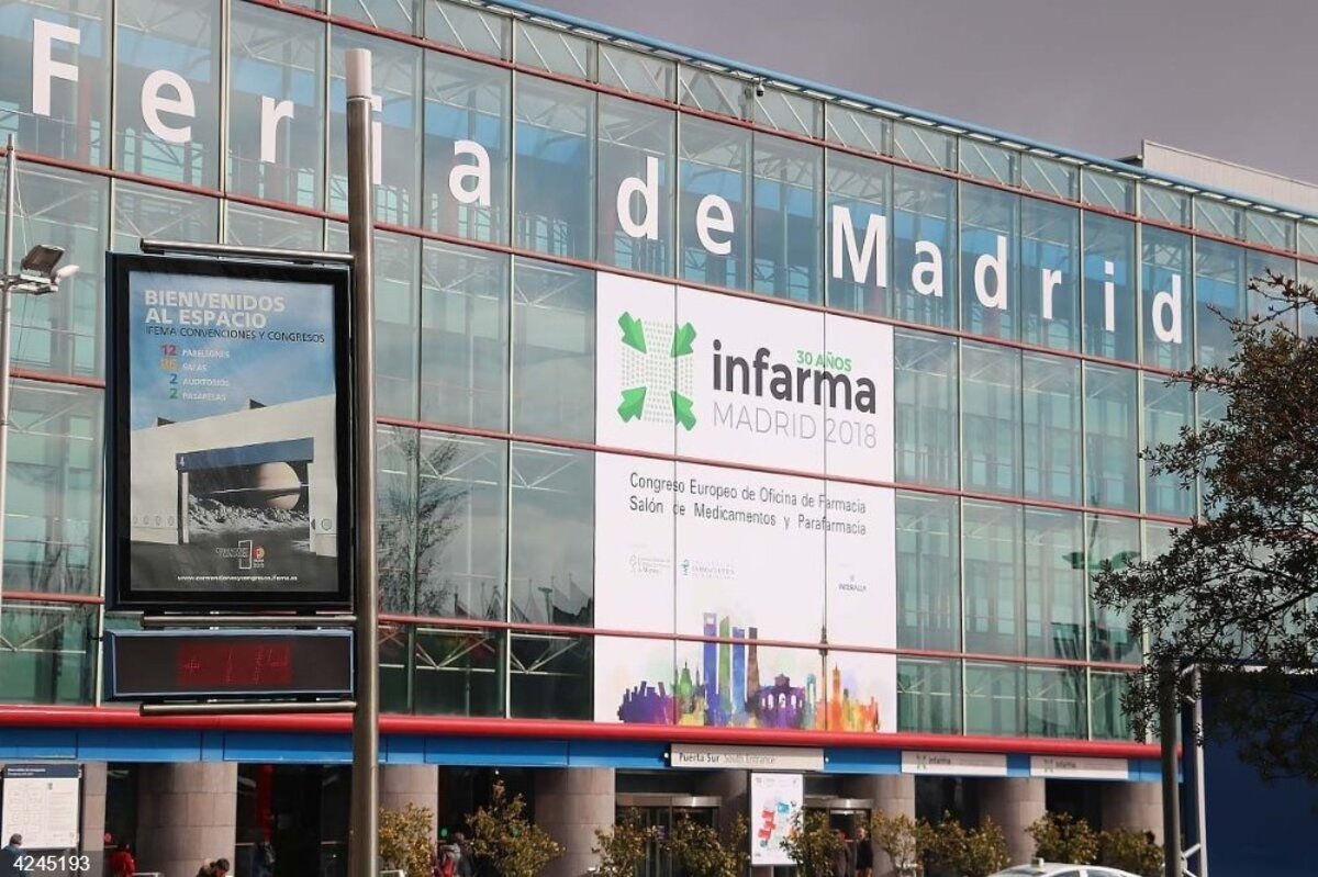 Cartel de Infarma Madrid 2018 Foto: Archivo Europa Press